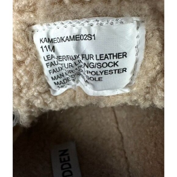 Gently used Steve Madden Kameo Taupe Suede Faux Fur Lined Lace-Up Sneakers - Siz - Picture 4 of 5